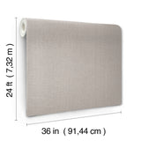 Check Paperweave Ash by Ronald Redding Paper Weave Grasscloth Wallpaper – York Designer Series YGL7040
