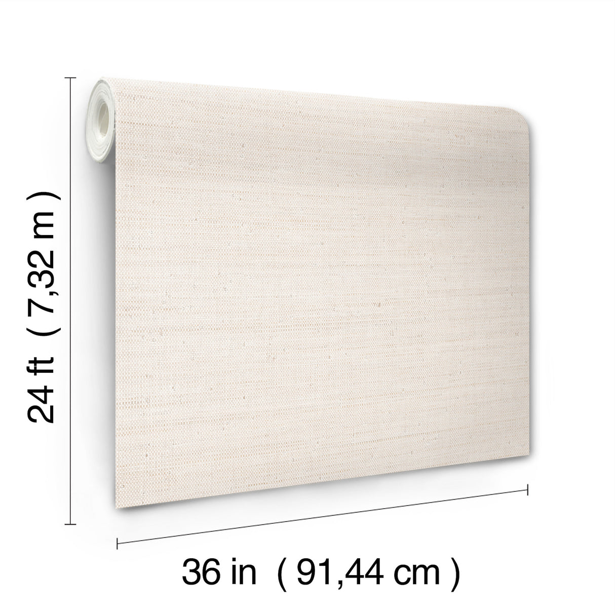 Painted Raffia White / Natural by Ronald Redding Paper Weave Grasscloth Wallpaper – York Designer Series YGL7042