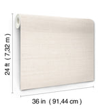Painted Raffia White / Natural by Ronald Redding Paper Weave Grasscloth Wallpaper – York Designer Series YGL7042