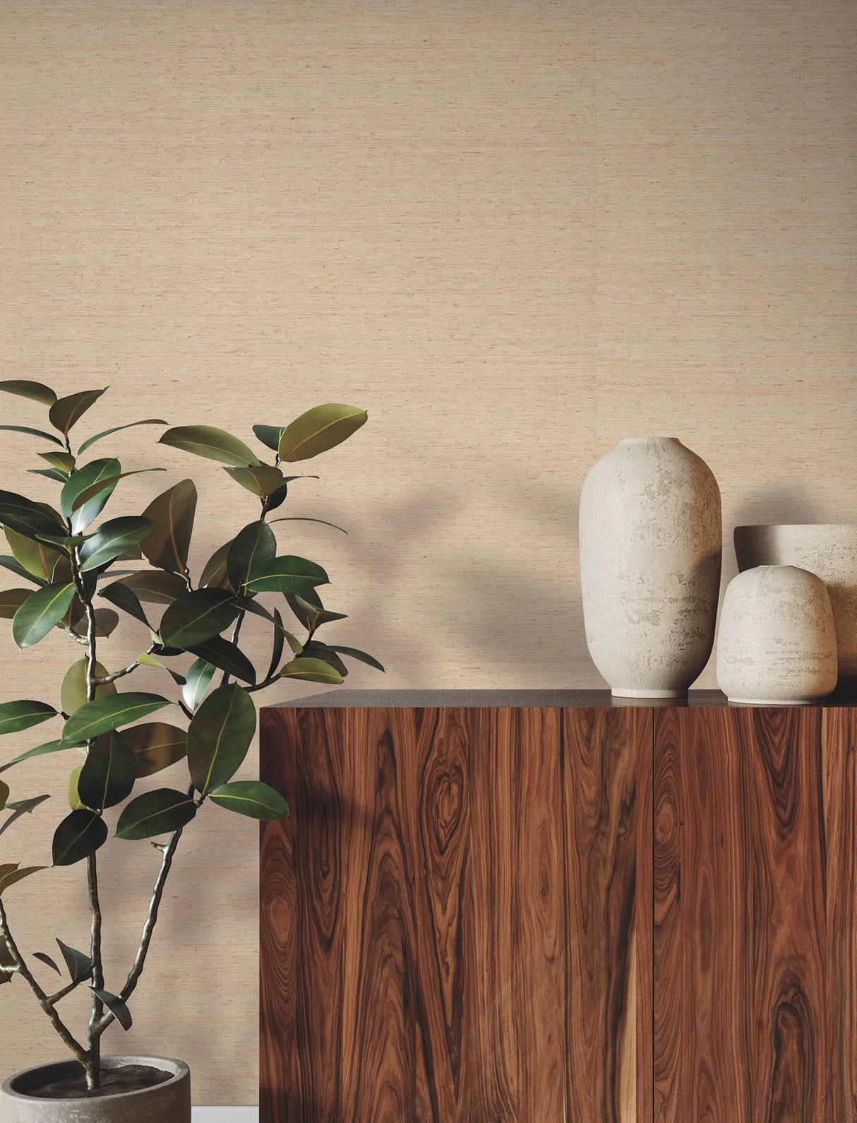 Nature's Abaca Oat by Ronald Redding Grasscloth Wallpaper – York Designer Series YGL7052