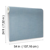 Combed Linen Cornflower Blue by Ronald Redding Linen Wallpaper – York Designer Series YGL7060