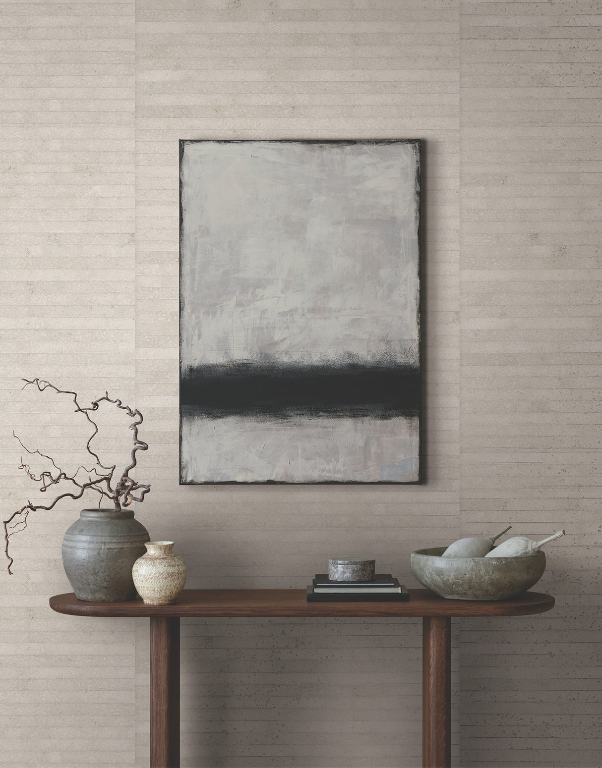 Handcrafted Paper Almond by Ronald Redding Paper & Foil Striped Wallpaper – York Designer Series YGL7069