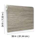 Horizontal Jute Black / Natural by Ronald Redding Grasscloth Wallpaper – York Designer Series YGL7075
