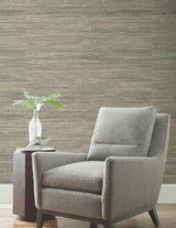 Horizontal Jute Black / Natural by Ronald Redding Grasscloth Wallpaper – York Designer Series YGL7075