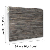 Shimmering Hemp Black / Silver by Ronald Redding Hemp Grasscloth Wallpaper – York Designer Series YGL7077