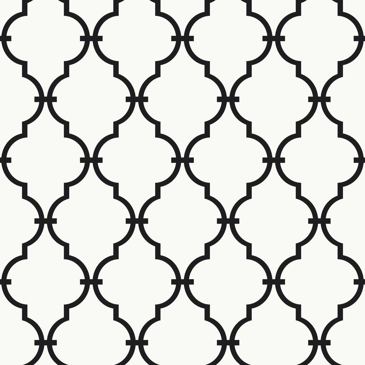 Modern Trellis Black Wallpaper with Geometric Lattice Pattern, Prepasted Sure Strip - York YS9100