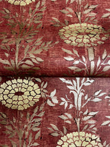 French Marigold Red & Gold by Ronald Redding Floral Wallpaper – York Designer Series ZA8019
