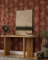 French Marigold Red & Gold by Ronald Redding Floral Wallpaper – York Designer Series ZA8019