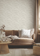 Morning Shell Taupe & Gold by Ronald Redding Geometric Wallpaper – York Designer Series ZA8024