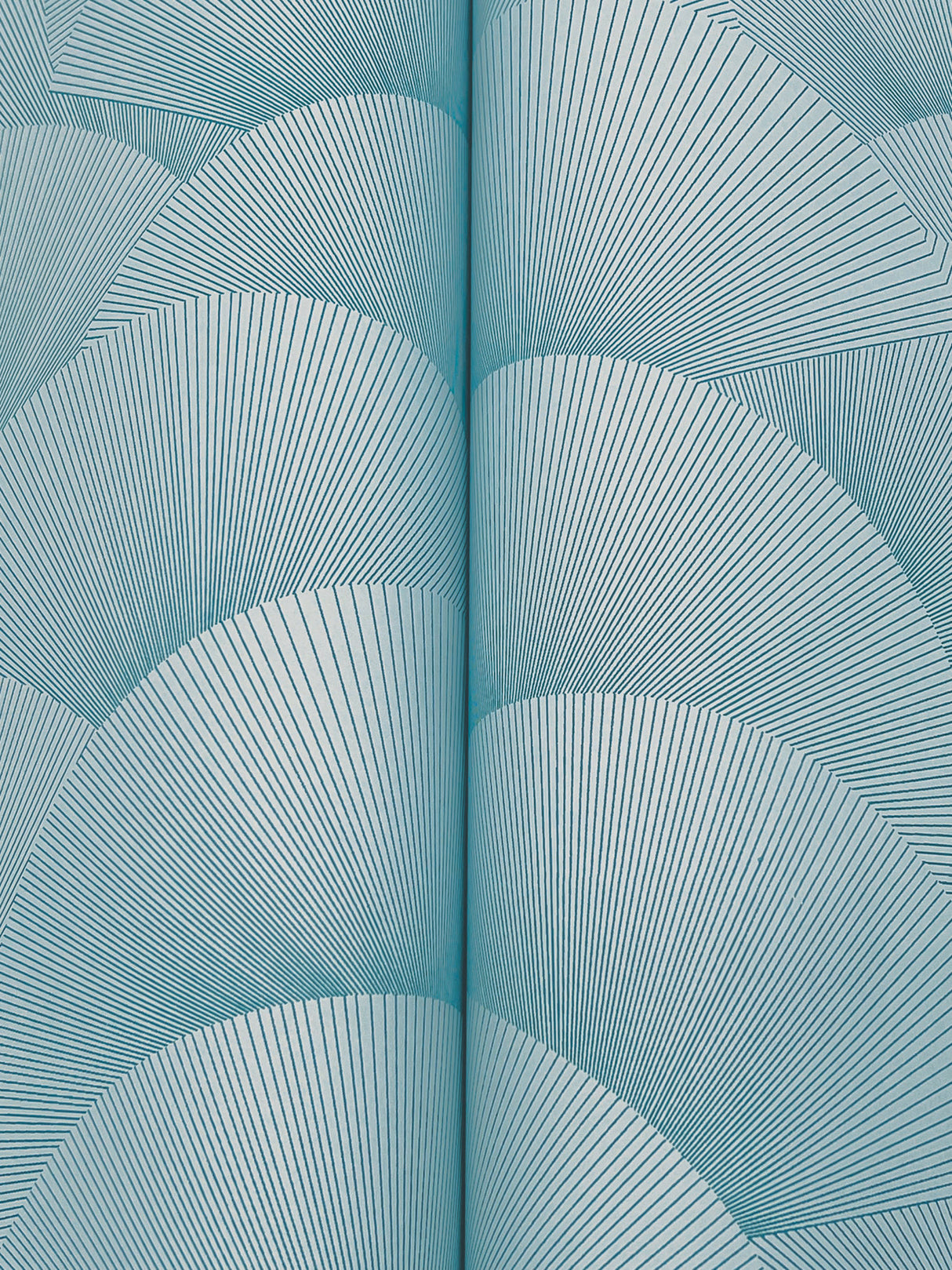 Morning Shell Blue by Ronald Redding Geometric Scallop Wallpaper – York Designer Series ZA8025