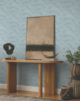 Morning Shell Blue by Ronald Redding Geometric Scallop Wallpaper – York Designer Series ZA8025