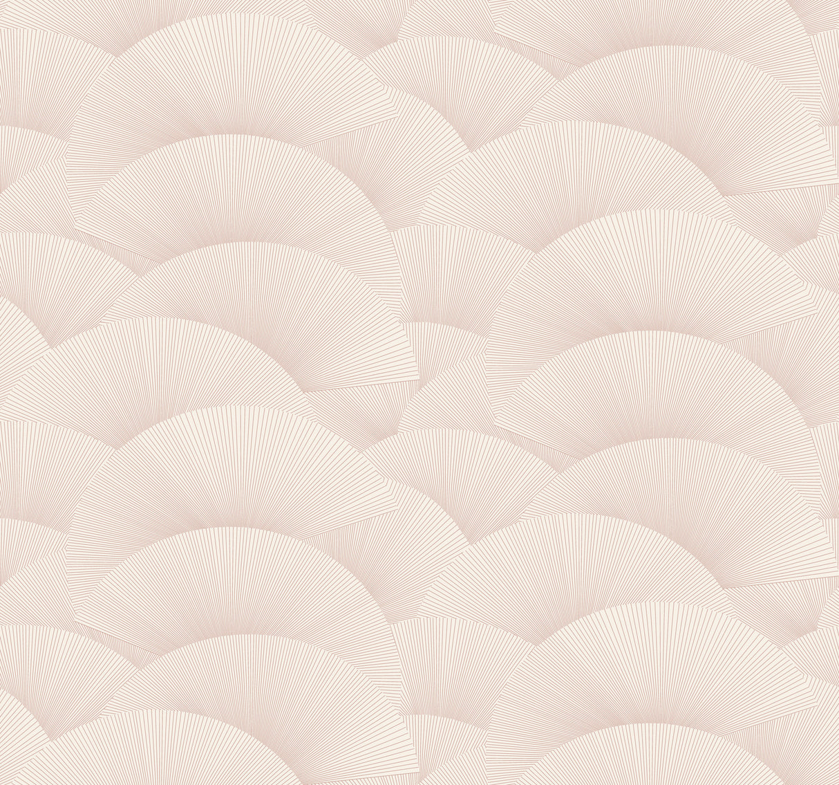 Morning Shell geometric scalloped fan pattern in blush by Ronald Redding – ZA8026
