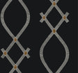 Ellena Black geometric ogee wallpaper ZA8031