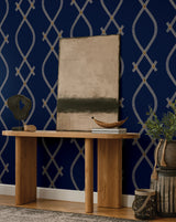 Ellena Navy by Ronald Redding Geometric Wallpaper- York Designer Series ZA8032