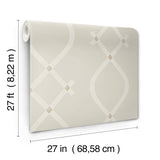Ellena Light Grey by Ronald Redding Geometric Wallpaper- York Designer Series ZA8033
