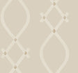 Ellena Beige geometric ogee non woven wallpaper by Ronald Redding – York Designer Series ZA8034