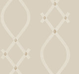 Ellena Beige geometric ogee non woven wallpaper by Ronald Redding – York Designer Series ZA8034