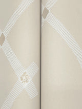 Ellena Beige by Ronald Redding Geometric Ogee Non Woven Wallpaper- York Designer Series ZA8034