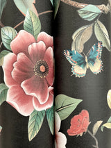 Kimora's Garden Black by Ronald Redding Floral Wallpaper – York Designer Series ZA8038