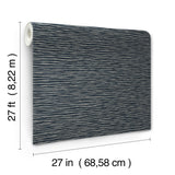 Lotus Weave Navy by Ronald Redding Faux Grasscloth Wallpaper – York Designer Series ZA8042