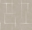 Malia White and Taupe Geometric Hatchwork Wallpaper by Ronald Redding - ZA8052