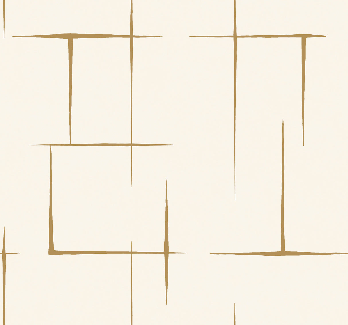 Malia Gold and White Wallpaper by Ronald Redding - ZA8053
