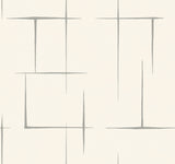 Malia Grey & White geometric wallpaper by Ronald Redding – ZA8055