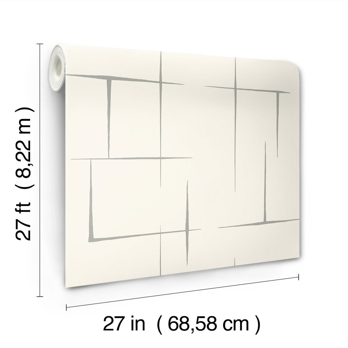 Malia Grey & White by Ronald Redding Geometric Wallpaper – York Designer Series ZA8055