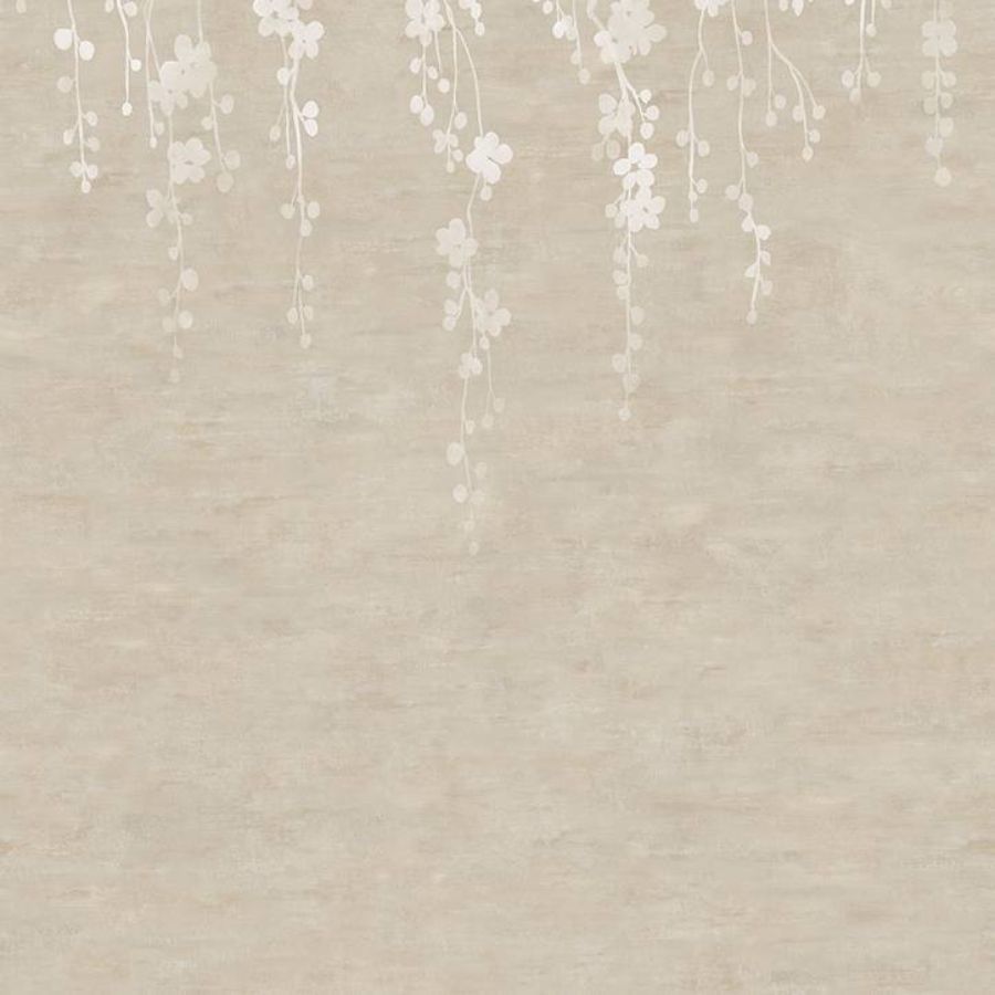 Sakura Blooms Neutral wall mural by Ronald Redding