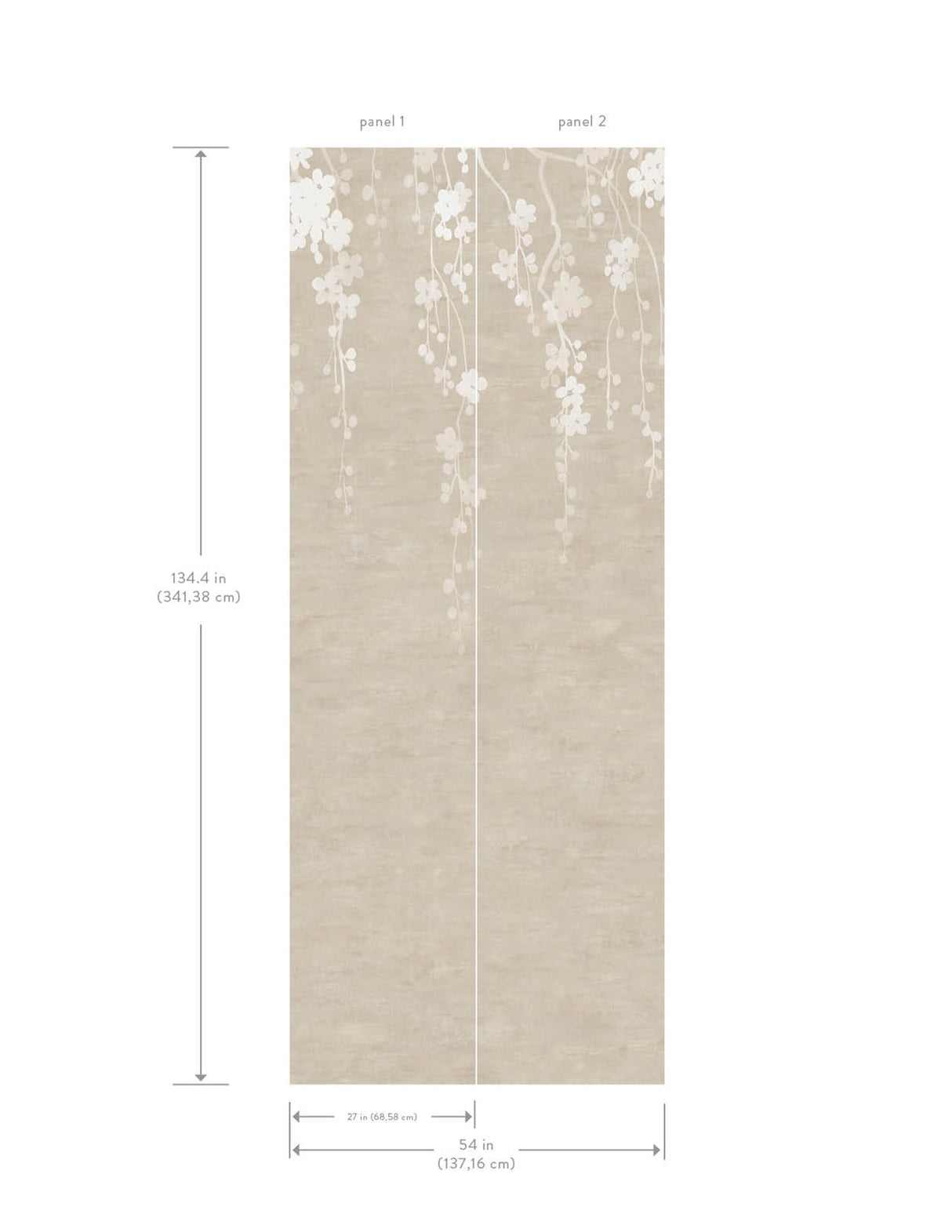 Sakura Blooms Neutral by Ronald Redding Wall Mural – York Designer Series ZA8059M