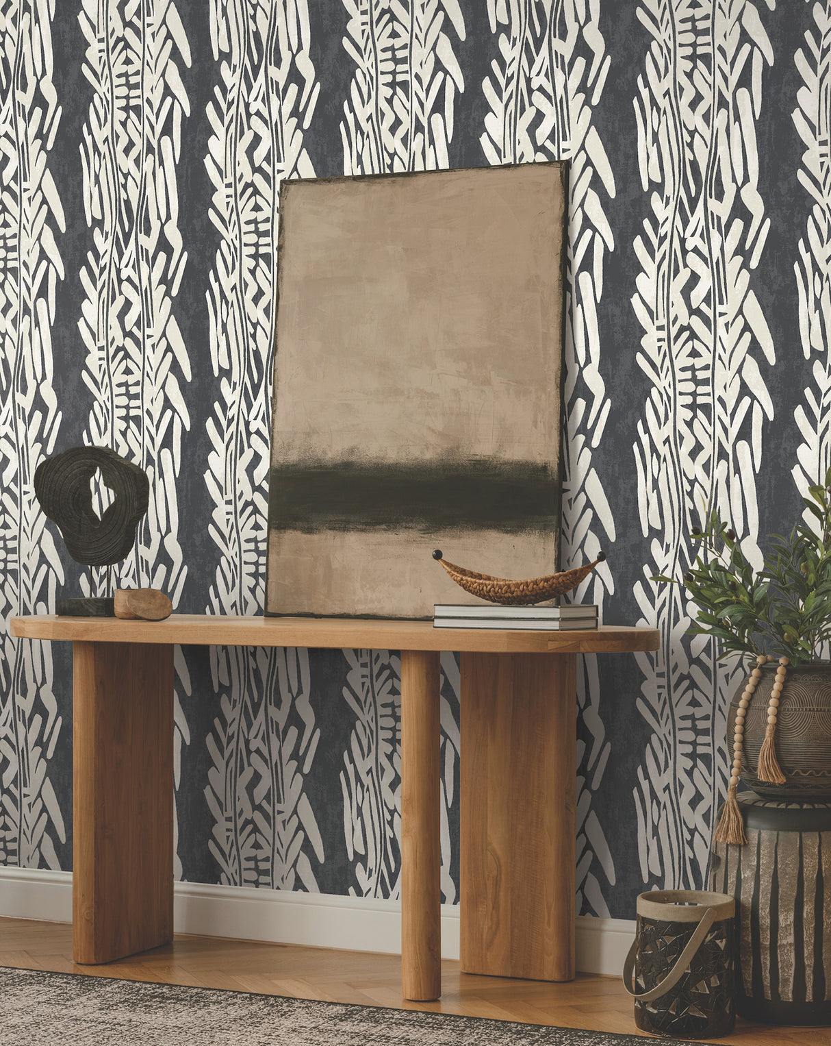 Timira Charcoal by Ronald Redding Botanical Wallpaper – York Designer Series ZA8062