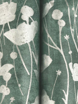 Shimmering Poppies Green & Silver by Ronald Redding Wallpaper – York Designer Series ZA8068