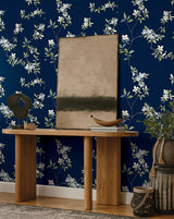 April Blossom Navy by Ronald Redding Floral Wallpaper – York Designer Series ZA8071