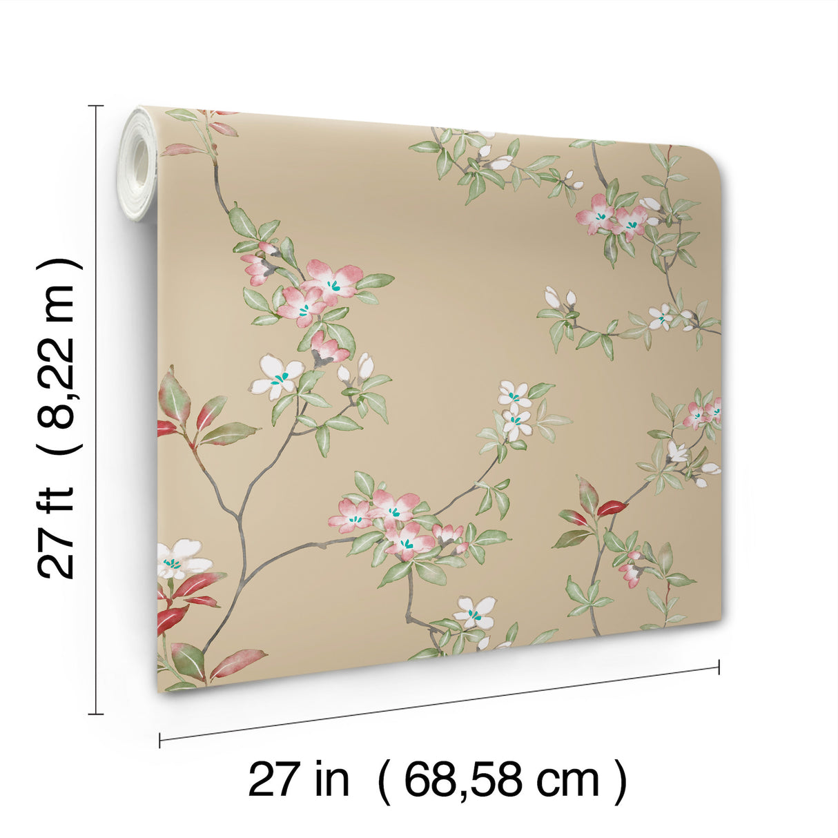 April Blossom Sand by Ronald Redding Wallpaper – York Designer Series ZA8073