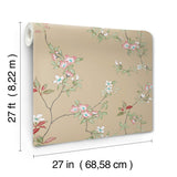 April Blossom Sand by Ronald Redding Wallpaper – York Designer Series ZA8073