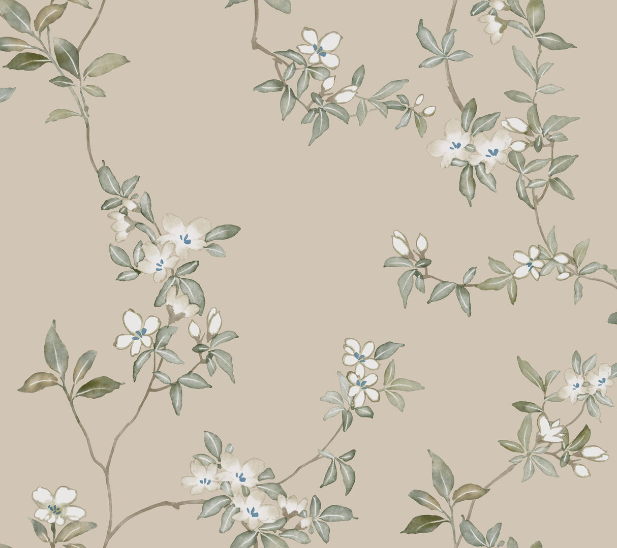 April Blossom Taupe Wallpaper by Ronald Redding, SKU ZA8075