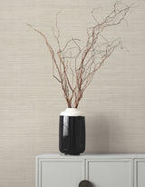 Amyra Silk Beige by Ronald Redding Woven Texture Vinyl Wallpaper – York Designer Series ZA8092N