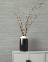 Amyra Silk Grey by Ronald Redding Textured Weaves Wallpaper – York Designer Series ZA8094N