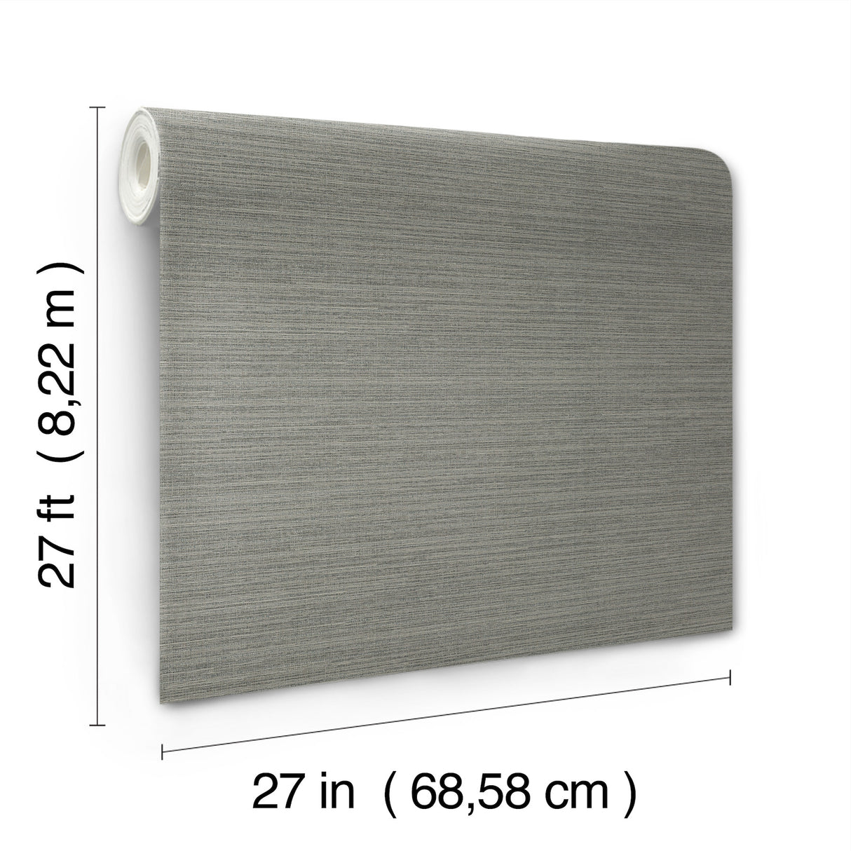Amyra Silk Charcoal by Ronald Redding Textured Vinyl Wallpaper – York Designer Series ZA8097N