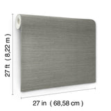 Amyra Silk Charcoal by Ronald Redding Textured Vinyl Wallpaper – York Designer Series ZA8097N