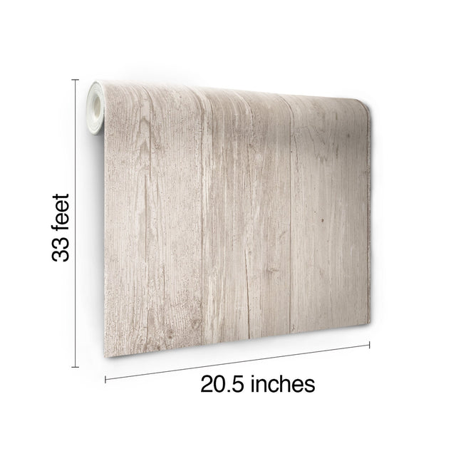 Wide Wooden Planks Grey & Black Wallpaper with Rustic Wood Look Pattern, Prepasted Sure Strip - York ZB3347