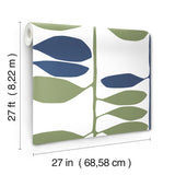 Sculpted Vines Alpine & Ultramarine by York Wallcoverings Botanical Wallpaper – York Wallcoverings ZM2801