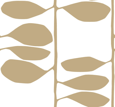 York Wallcoverings Sculpted Vines Gold non woven wallpaper, 27 in x 27 ft roll