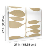 Sculpted Vines Gold by York Wallcoverings Modern Metallic Botanical Wallpaper – York Wallcoverings ZM2803