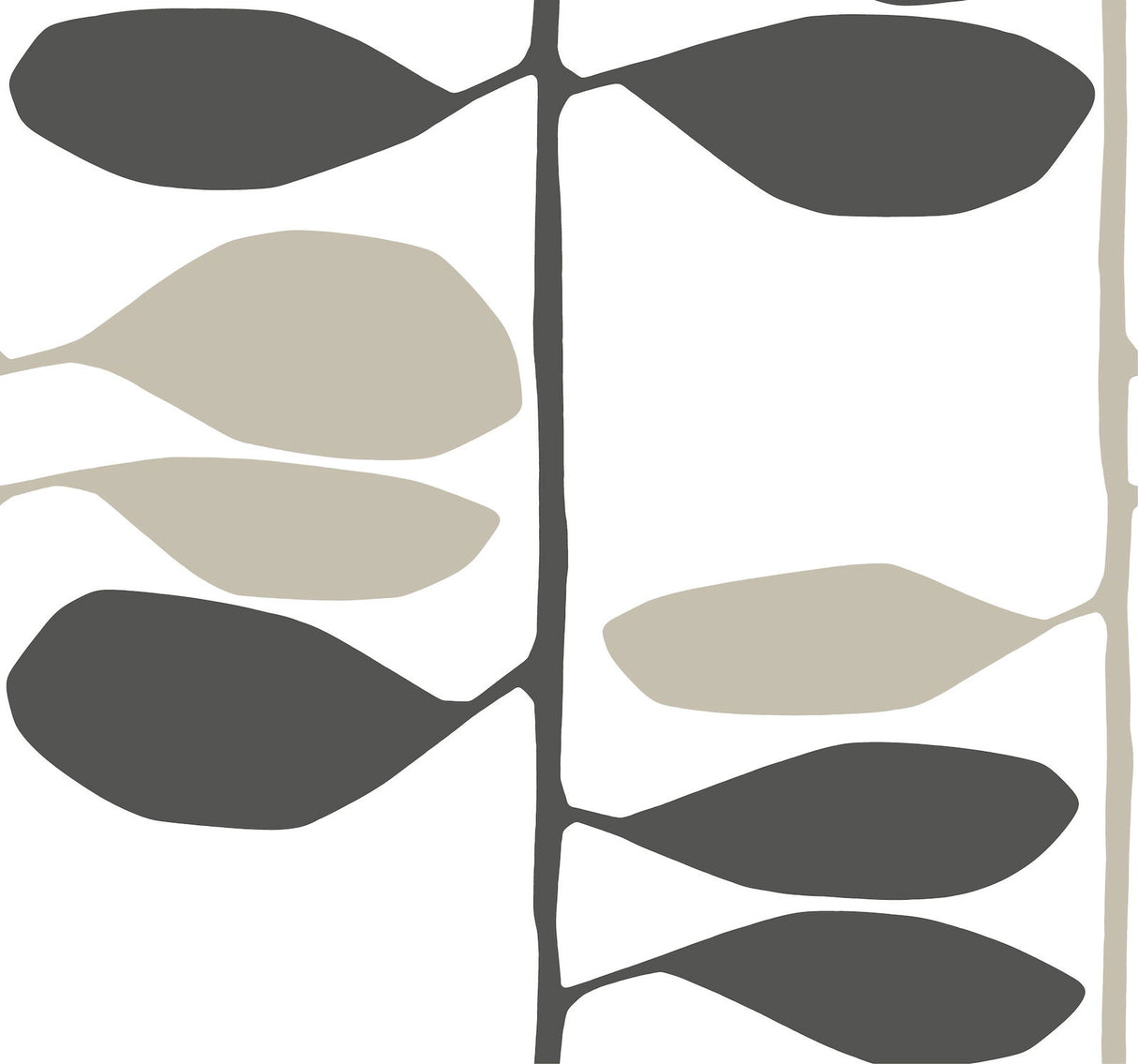 Sculpted Vines Carbon & Linen Wallpaper by York Wallcoverings pattern detail
