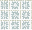 York Wallcoverings Mimosa Fleur Mineral Wallpaper roll and pattern in blue and sage