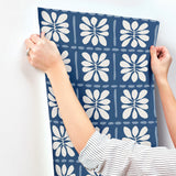 Mimosa Fleur Ultramarine by York Wallcoverings Wallpaper – York Wallcoverings ZM2807