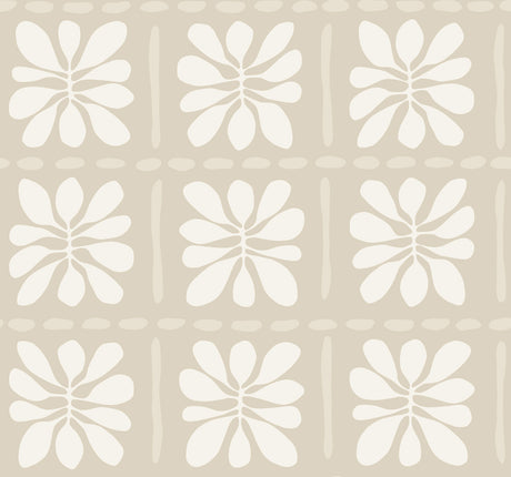 York Wallcoverings ZM2808 Mimosa Fleur Nude abstract floral non woven wallpaper roll