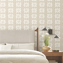 Mimosa Fleur Nude by York Wallcoverings Abstract Floral Wallpaper – York Wallcoverings ZM2808