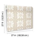Mimosa Fleur Nude by York Wallcoverings Abstract Floral Wallpaper – York Wallcoverings ZM2808